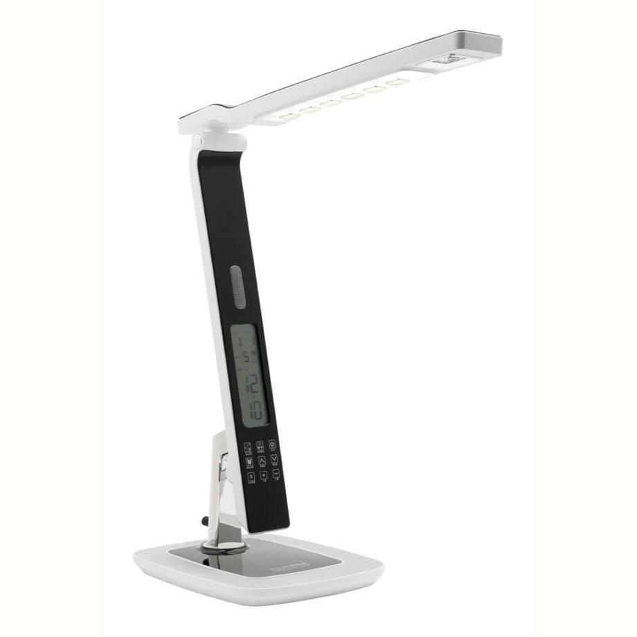 Mercator Tempo 10W LED Task Lamp with Alarm & Date & Time functions