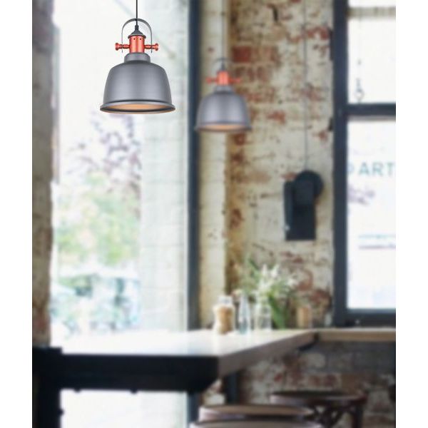 CLA Alta bell with Copper Highlight Pendant lights