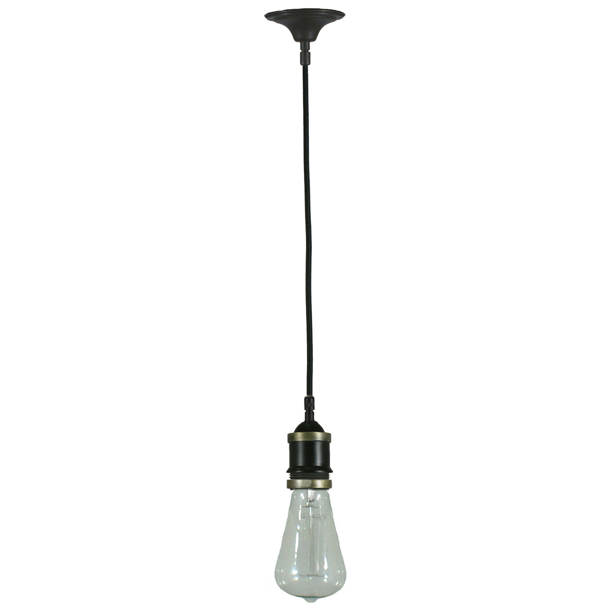 Lighting Inspiration Buster Std Rec L/Holder Blk Cloth C Bronze