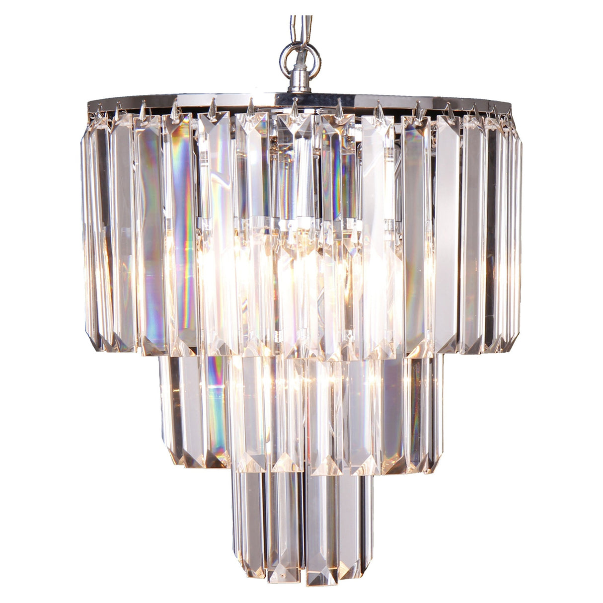 Lighting Inspiration Celestial 3 Tier Pendant 4Lt Chrome