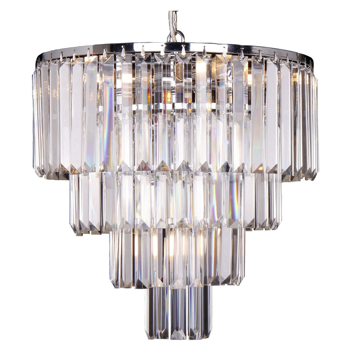 Lighting Inspiration Celestial 4 Tier Pendant 5Lt Chrome