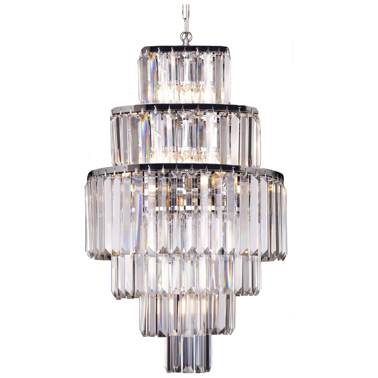 Lighting Inspiration Celestial 6 Tier Pendant 9 Lt Chrome
