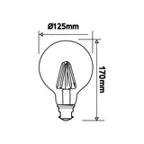 CLA Led G125 8W Filament Dimmable Globes