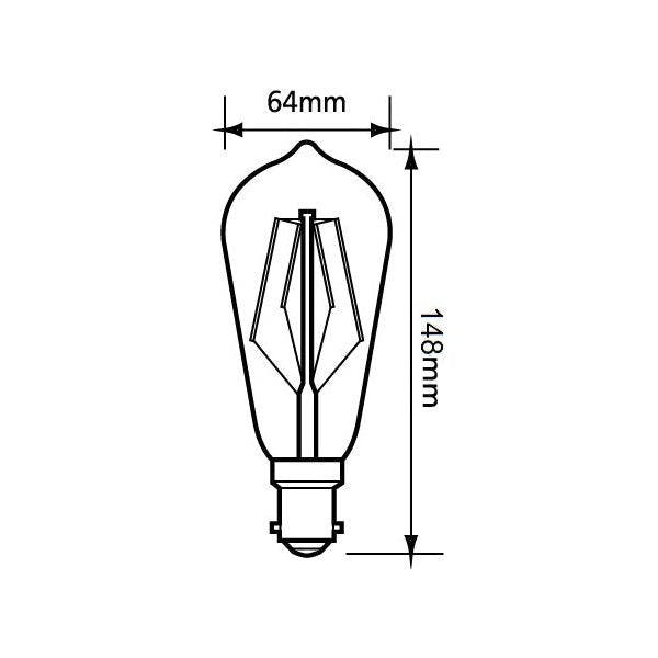 CLA Led Pear 8W Filament Dimmable Globes
