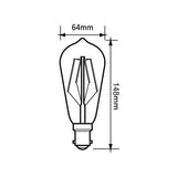 CLA Led Pear 8W Filament Dimmable Globes