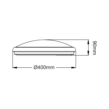 3A AC1020 LED Oyster Stain Chrome Tri-colour