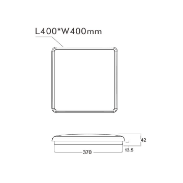 3A AC9002 30W IP54 Dimmable LED Ceiling Light Square