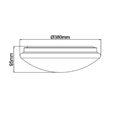 3A Lighting LED Oyster Light AC1011 15W/18W/30W TC