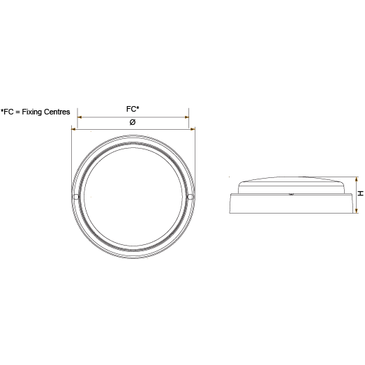 SAL SL2106TC BENNY LED OYSTER LIGHT IP65