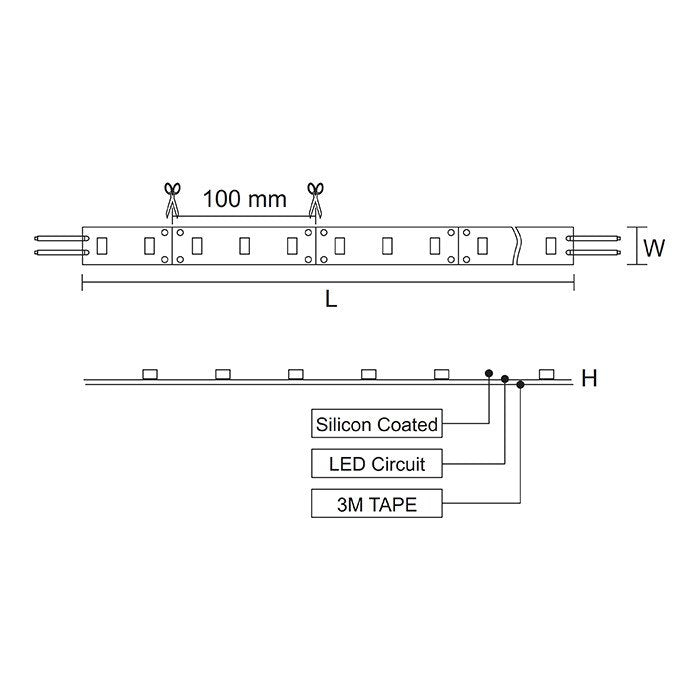 SAL FLEXI 24V WHITE COLOUR IP65 FLL2406/SS10 6W/M LED Strip