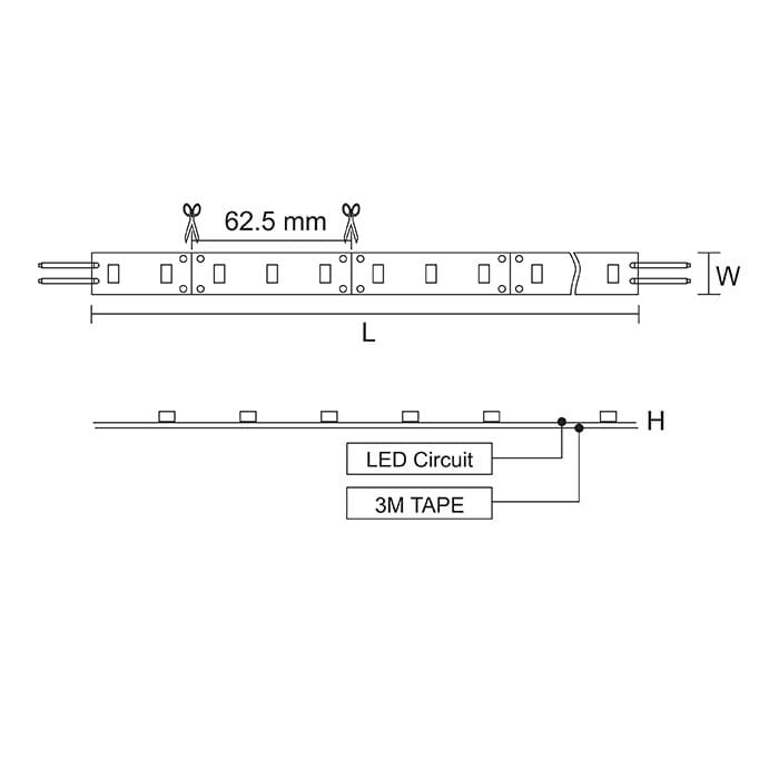 SAL FLEXI FLH2420-20W/M 24V 5M LED Strip IP20