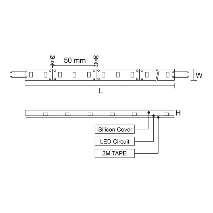 SAL FLEXI FLL2412/SS10R9 24V 20M LED Strip IP65