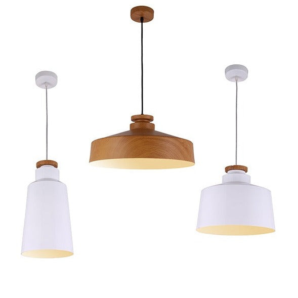 Hamil Teak Oak Wood Pendant by VM Lighting