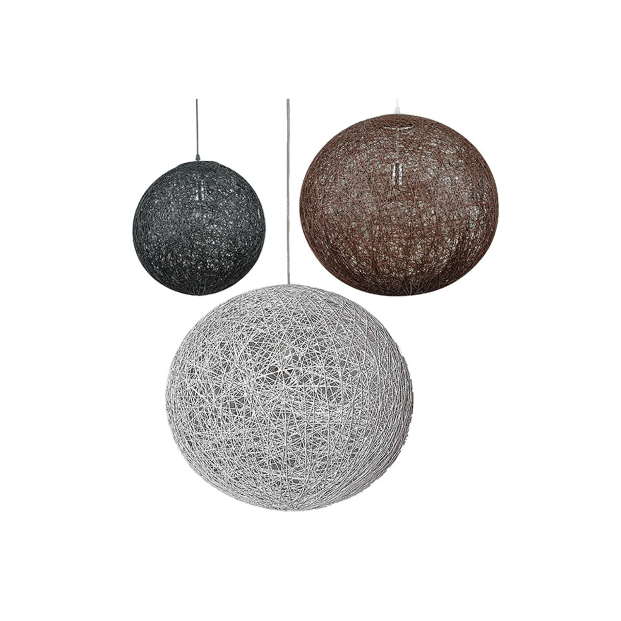 Hemp Ball 40cm Ball Pendant by VM Lighting