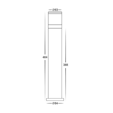 Havit HV1622T Highlite Black Led Bollard Light