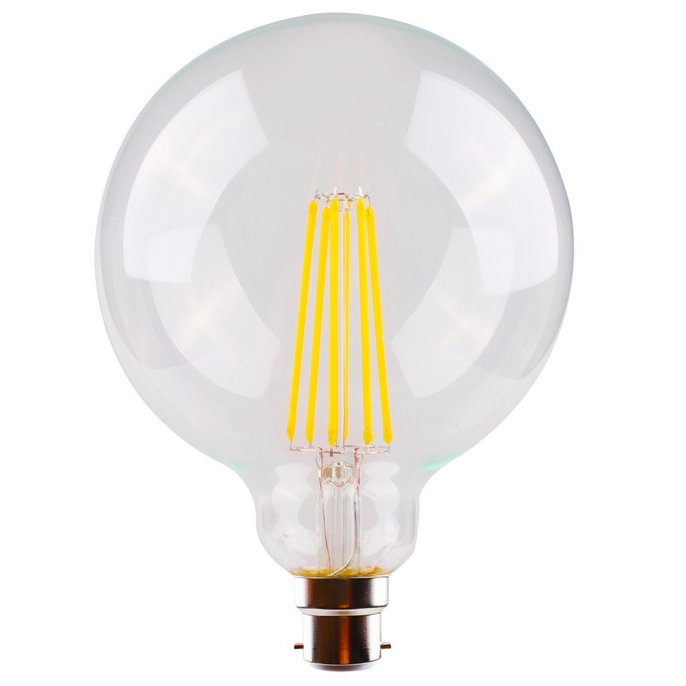 SAL Clear Spherical LG125 8W Led Filament Globe