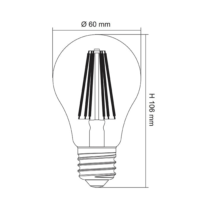 SAL LED GLS DIMMABLE LAMP LG9 FILAMENT GLOBE