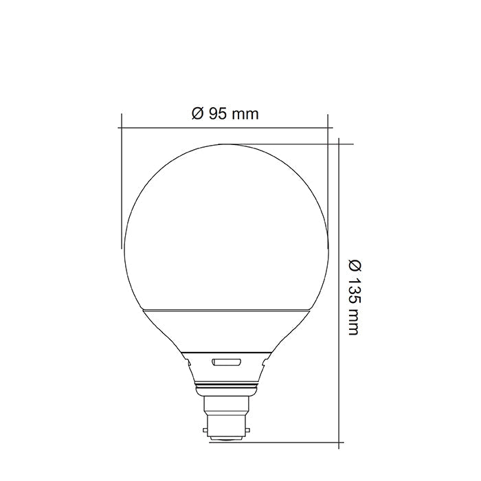 SAL LED SPHERICAL GLOBE OPAL DIMMABLE LG95 10W