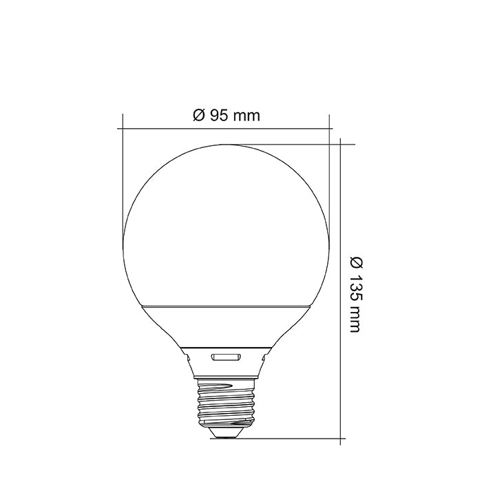SAL LED SPHERICAL GLOBE OPAL DIMMABLE LG95 10W