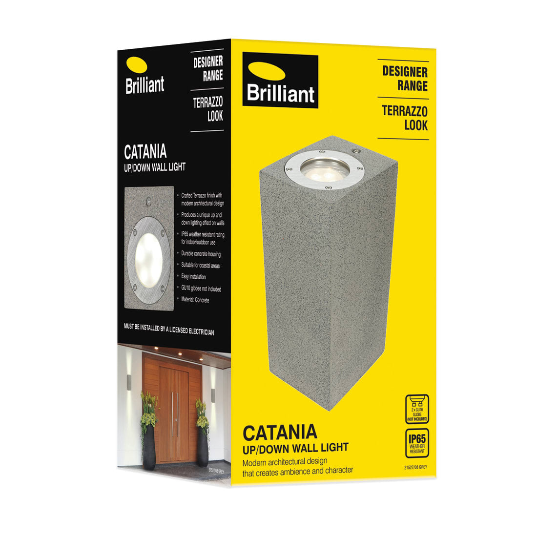 Brilliant CATANIA Terrazzo Up Down Wall Light