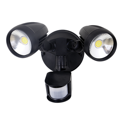 Domus MURO-PRO-30S Twin Head 30W LED Spotlight with Sensor