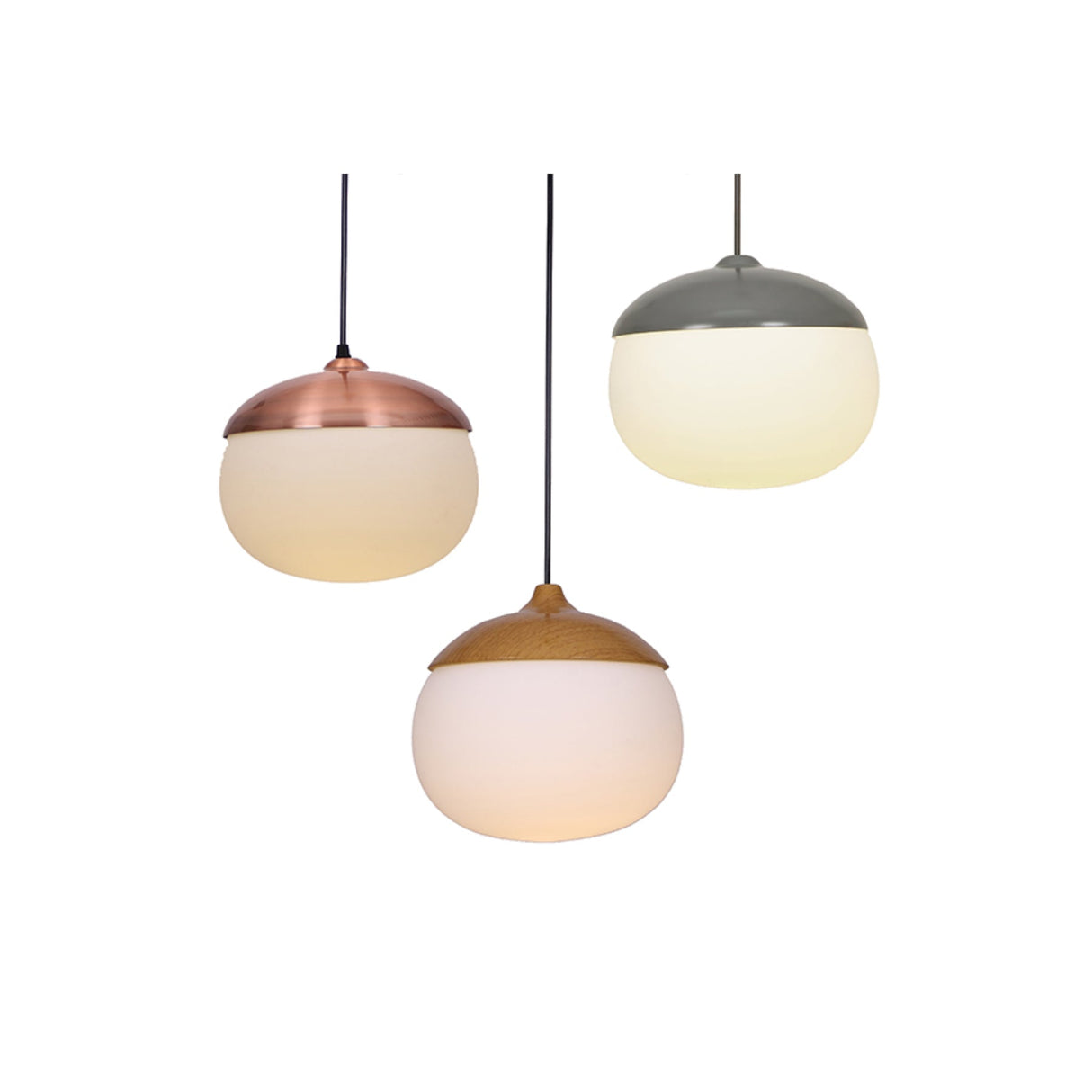 NUTMEG Acorn Nut Pendants by VM Lighting