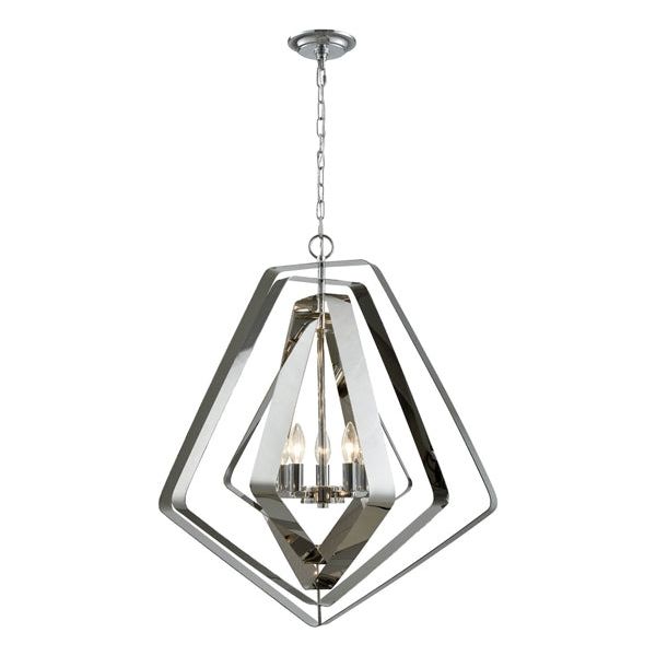 CLA Orbita Polished Nickel Hardware with Stainless Steel Pendant Lights