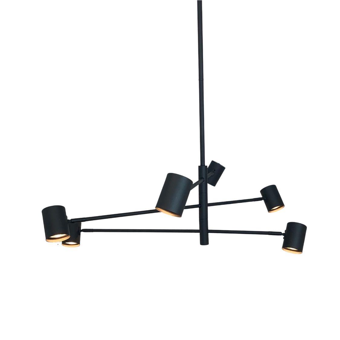 PELO Matte Black Pendant Light – 6 Light by VM Lighting