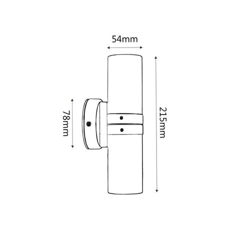 CLA Mr16 Up and Down Exterior Wall Pillar Lights Aged Copper
