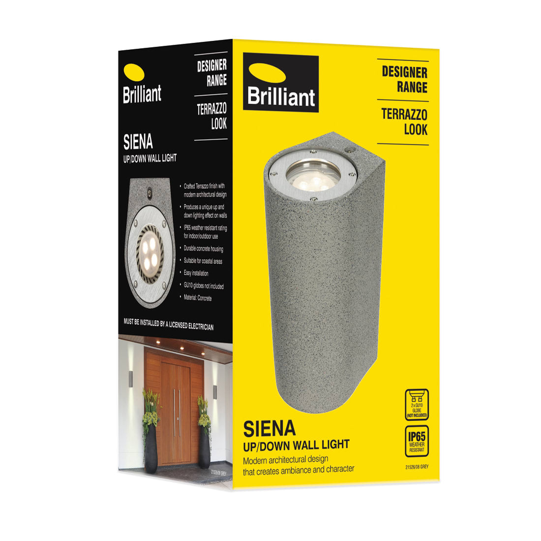 Brilliant SIENNA Terrazzo Up Down Wall Light