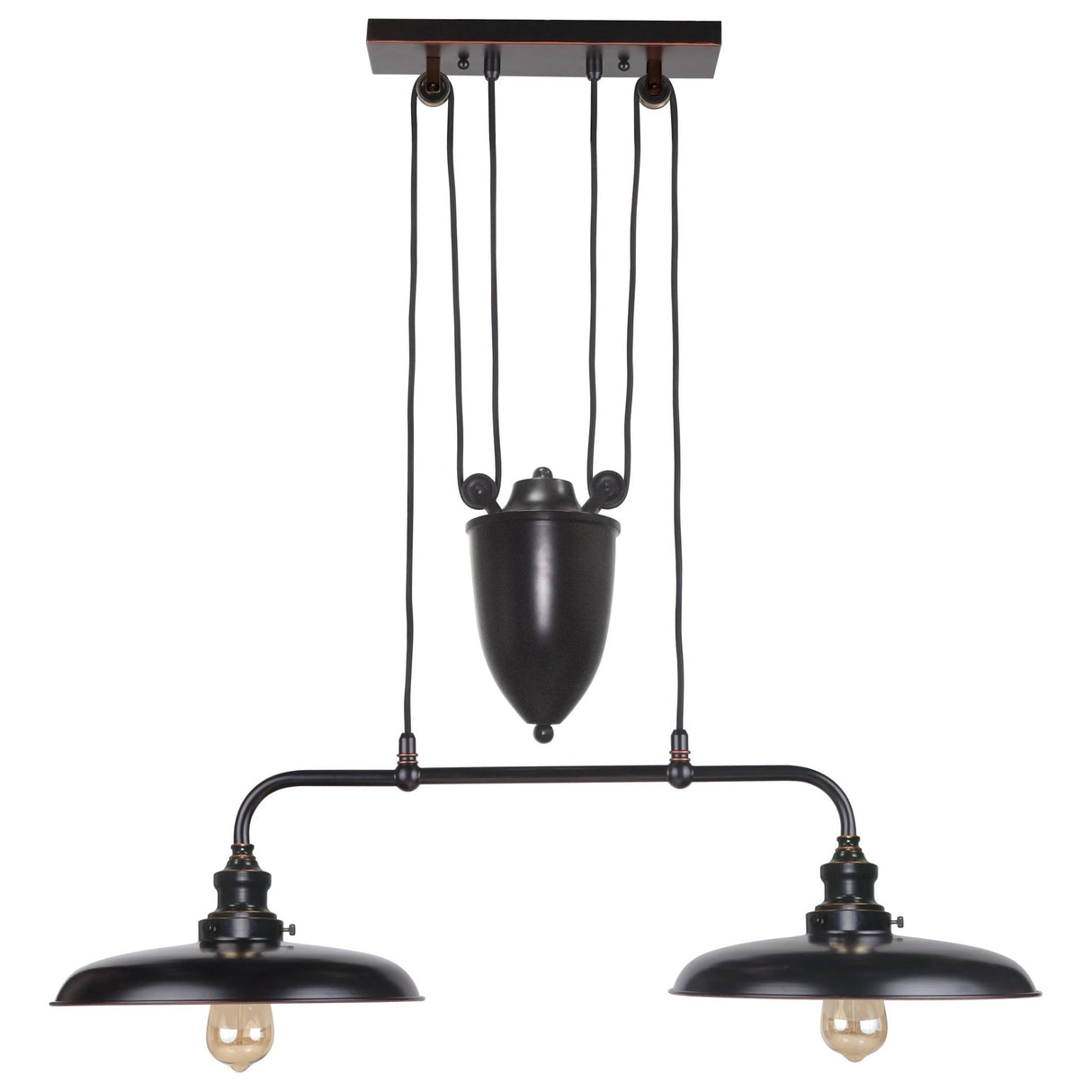 Lighting Inspiration Raze Rise & Fall 2Lt Bronze