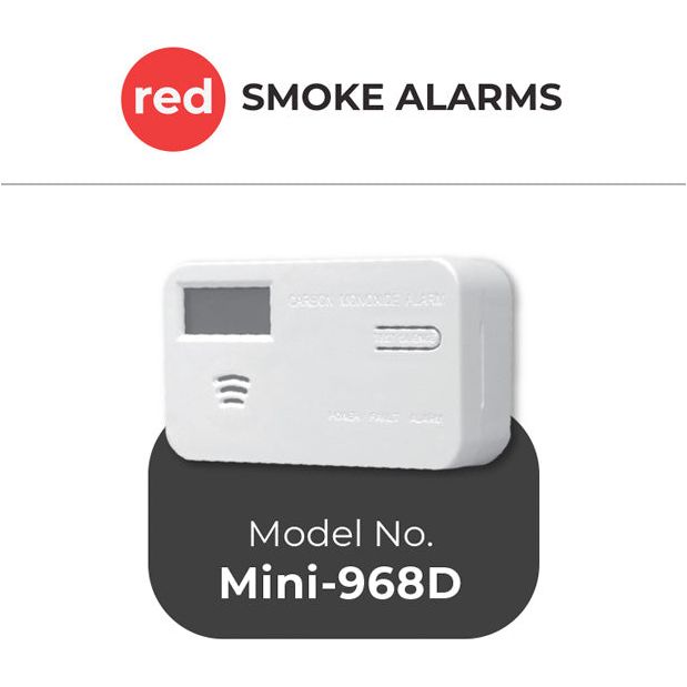Red Carbon Monoxide Alarm Mini-968D
