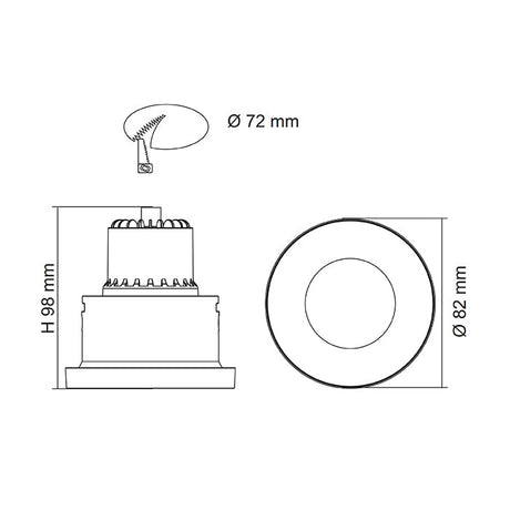 SAL UNIFIT S9006 9W Downlight Assembled with LED Modules