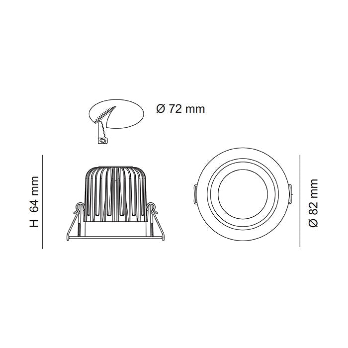 SAL Ecostar S9045TC Dimmable 9W LED downlight