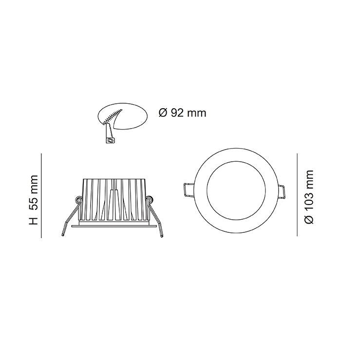 SAL ECOSTAR S9048TC 12W Dimmable LED Downlight