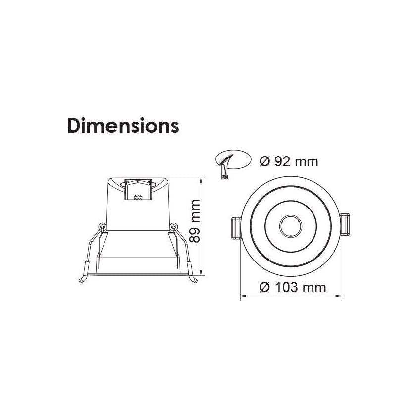 SAL COOLUM PLUS S9068/TC 9W Dimmable LED Downlight