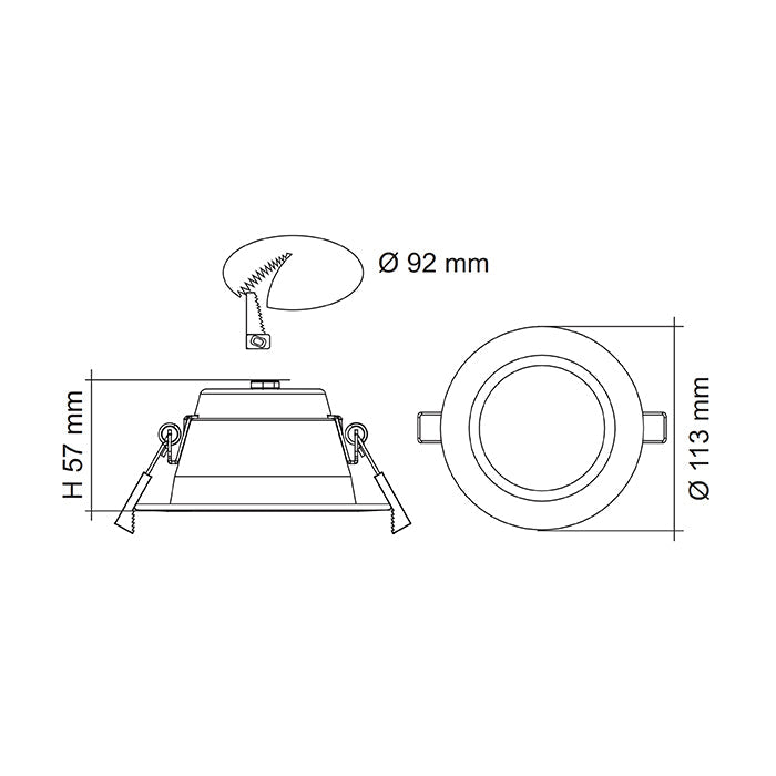 SAL Premier S9071TC LED Downlight 10W Dimmable IP64 10W