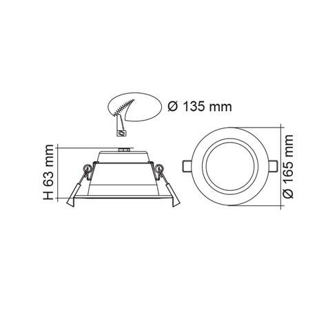 SAL Premier S9073TC/DP LED Downlight 13/18W Dimmable IP64 Tri Colour
