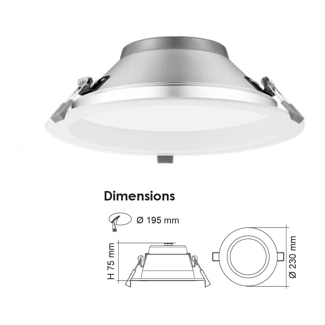 SAL Premier S9075TC/HP LED Downlight 12W IP64 Tri Colour