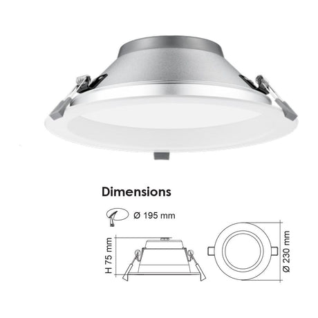 SAL Premier S9075TC/HP LED Downlight 12W IP64 Tri Colour