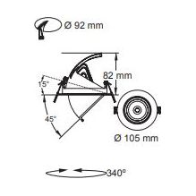 SAL NEWMAN III S9525 15/35W Rotable Scoop LED Shoplight