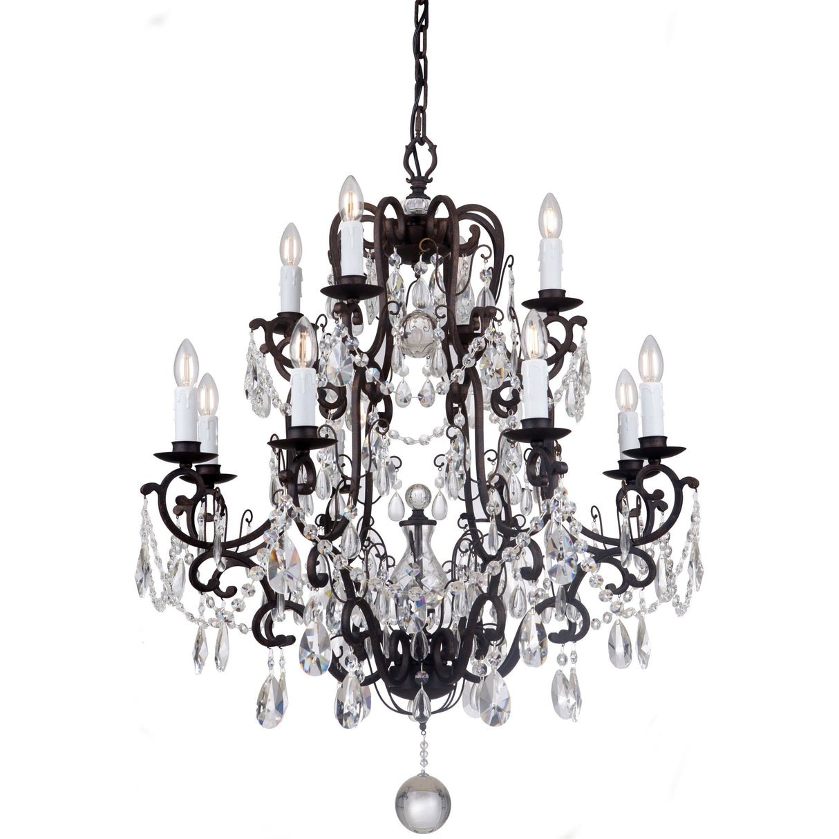 Lighting Inspiration Salzburg 12Lt Pendant Bronze