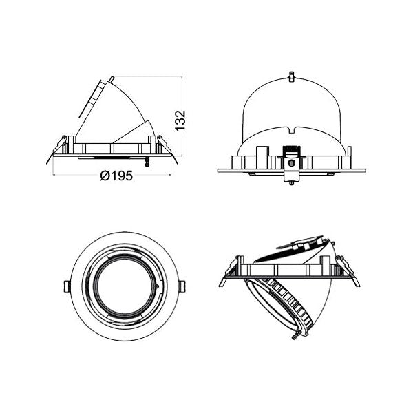 CLA Shop Round LED Commercial Shop Downlights