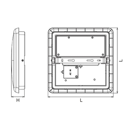 SAL Cushion SL3247 Dimmable Square IP54 LED Oyster