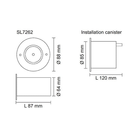 SAL EXTERIOR RECESSED LED WALL LIGHT NEWPORT SL7262