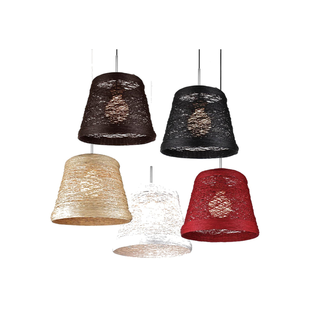 SORRENTO 40x36 Bamboo Wound Pendant by VM Lighting