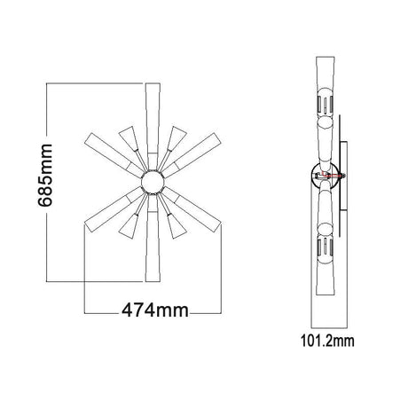 CLA SPUTNIK Washed Wood Wall light