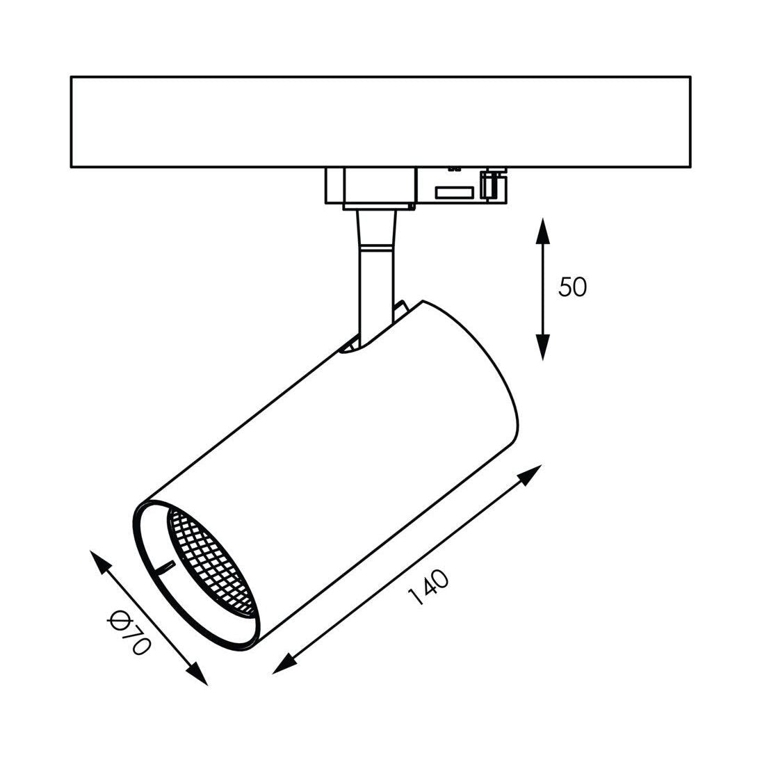 SAL UNITREK STR3/9017/15TC 15W LED Track Light Three Circuit