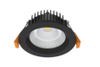Black color 3A DL1756 Flat COB 10W Tri-Colour LED downlight