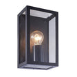 Black outdoor wall light fixture 3A ELTANIN 34 with E27 socket